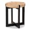 Baxton Studio Horace Rustic and Industrial Natural Brown Finished Wood and Black Finished Metal End Table 179-11408-Zoro - alternate 1